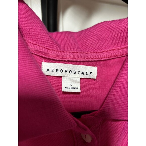 Aeropostale A87 Juniors Polo Shirts Lot Of 2 NWT Pink Navy Large School Uniform - Picture 3 of 6